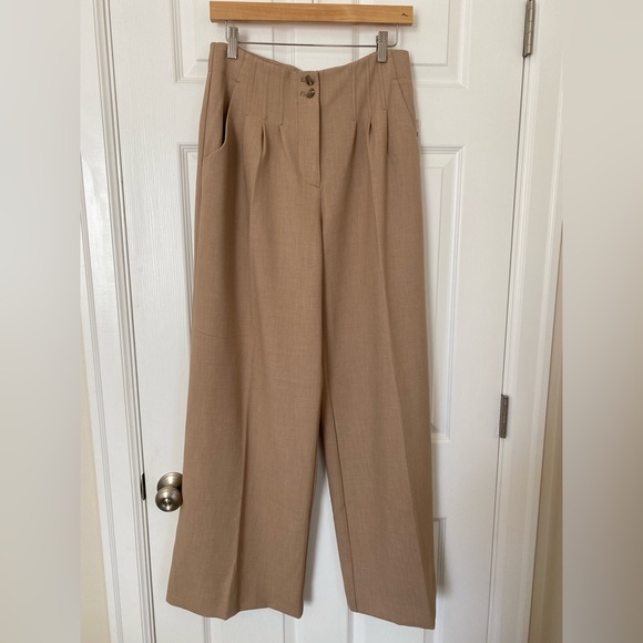 Anthropologie Pants - Anthropologie NWT wide leg tan trousers size 8